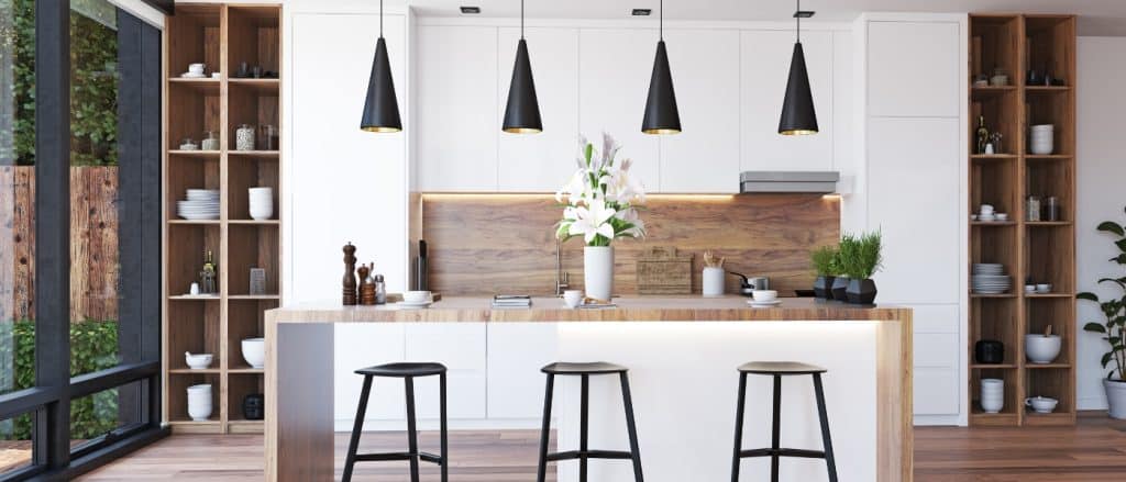 a sparkling clean and modern kitchen