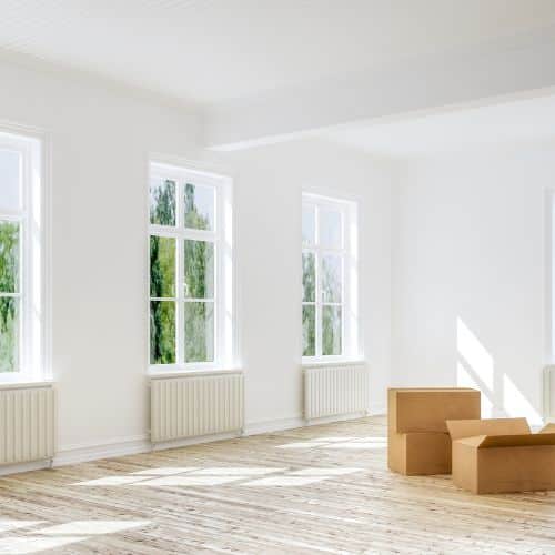 An empty home that was just cleaned by Abby's Cleaning Service's move-in/move-out cleaning service